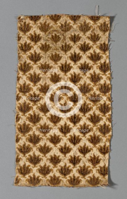 Fragment (Dress Fabric), Italy, 1650/1700. Creator: Unknown.