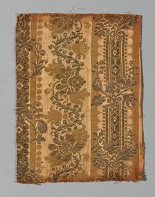 Fragment (Dress Fabric), Italy, 1650/1700. Creator: Unknown