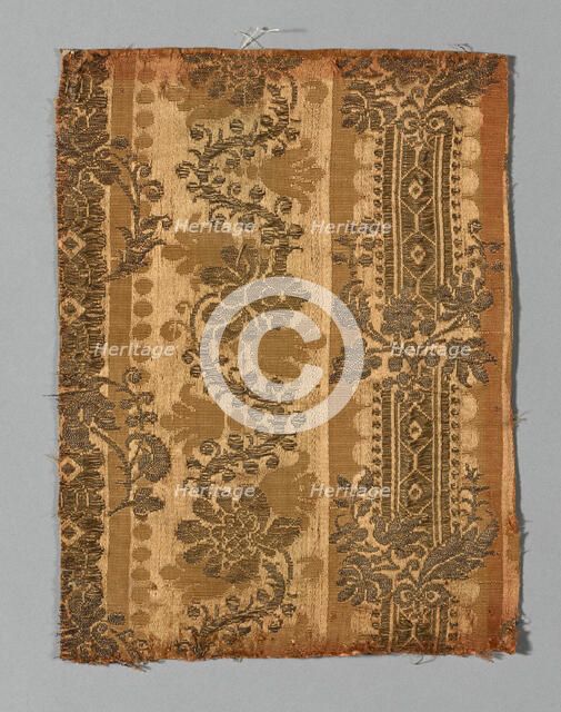 Fragment (Dress Fabric), Italy, 1650/1700. Creator: Unknown.