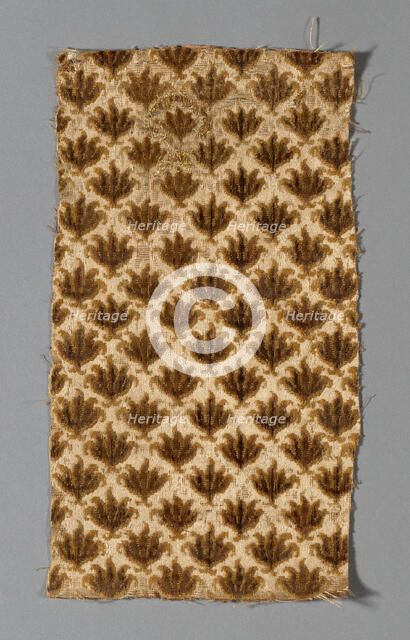 Fragment (Dress Fabric), Italy, 1650/1700. Creator: Unknown.