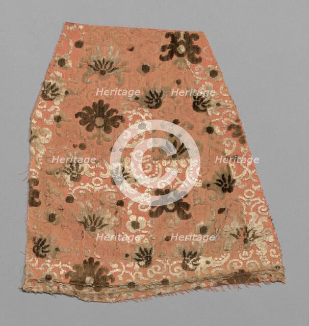Fragment (Dress Fabric), Italy, 16th/17th century. Creator: Unknown.