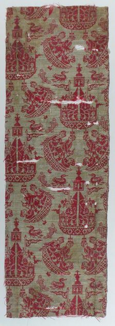 Fragment (Dress Fabric), Persia, 1601/25. Creator: Unknown