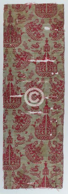 Fragment (Dress Fabric), Persia, 1601/25. Creator: Unknown.