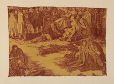 Fragment Entitled "William Penn's Treaty with the Indians", England, c. 1785. Creator: Unknown