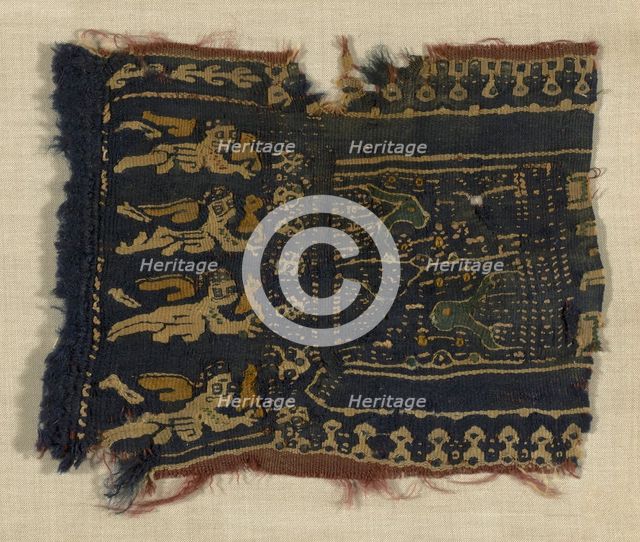 Fragment, Egypt, Roman period (30 B.C.-641 A.D.), 3th/6th century. Creator: Unknown.
