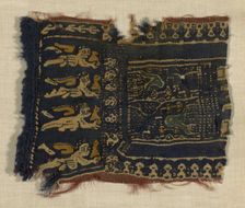 Fragment, Egypt, Roman period (30 B.C.-641 A.D.), 3th/6th century. Creator: Unknown