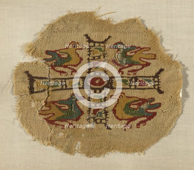 Fragment, Egypt, Roman period (30 B.C.-641 A.D.), 3rd/5th century. Creator: Unknown.
