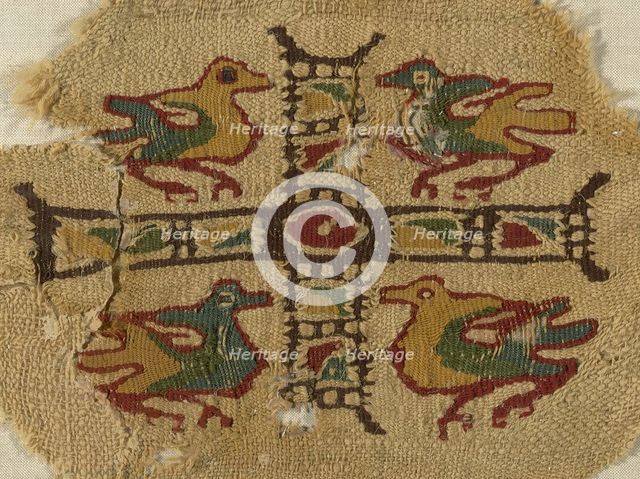 Fragment, Egypt, Roman period (30 B.C.-641 A.D.), 3rd/5th century. Creator: Unknown.