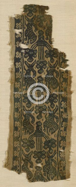 Fragment, Egypt, Roman period (30 B.C.- 641 A.D.), 5th/6th century. Creator: Unknown.