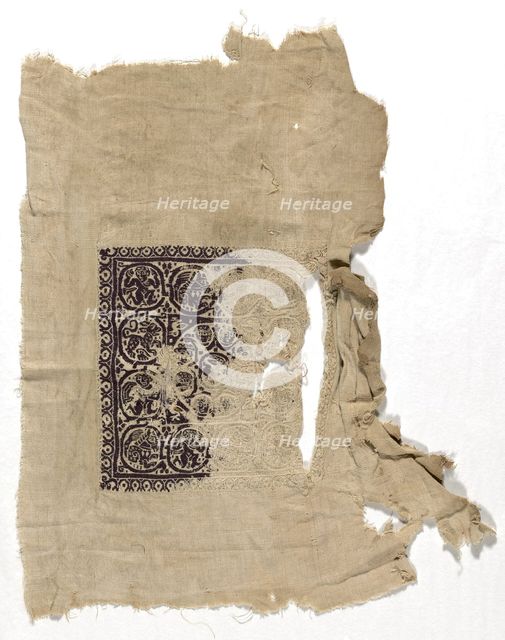 Fragment, Egypt, Roman period (30 B.C.- 641 A.D.)/Arab period (641-969)/Fatimid period (969... Creator: Unknown.