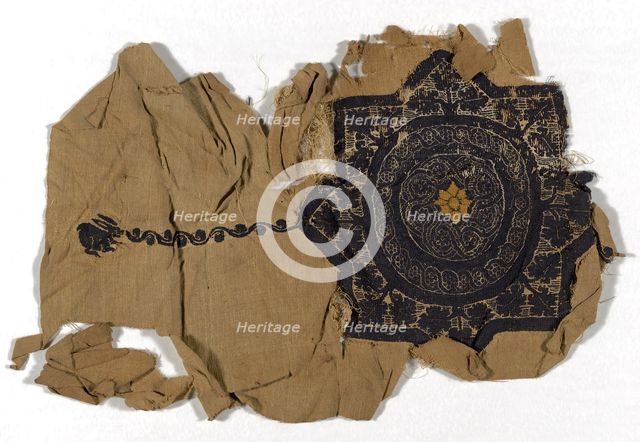 Fragment, Egypt, Roman period (30 B.C.- 641 A.D.)/Arab period (641-969)/Fatimid period (969... Creator: Unknown.