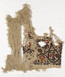 Fragment, Egypt, Roman period (30 B.C.- 641 A.D.)/Arab period (641-969)/Fatimid period (969... Creator: Unknown