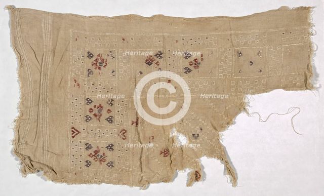 Fragment, Egypt, Roman period (30 B.C.- 641 A.D.)/Arab period (641-969)/Fatimid period (969... Creator: Unknown.