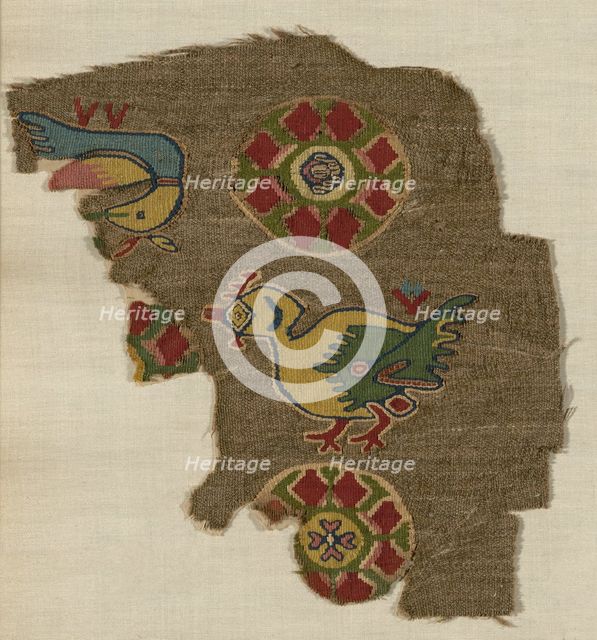 Fragment, Egypt, Roman period (30 B.C.- 641 A.D.)/Arab period (641-969), 6th/7th century. Creator: Unknown.