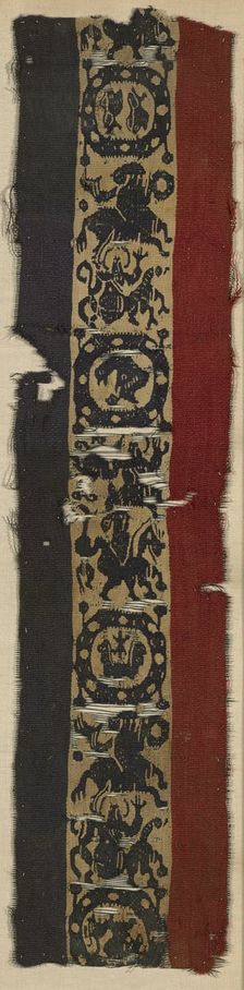 Fragment, Egypt, Roman period (30 B.C.- 641 A.D.)/Arab period (641-969), 6th/7th century. Creator: Unknown