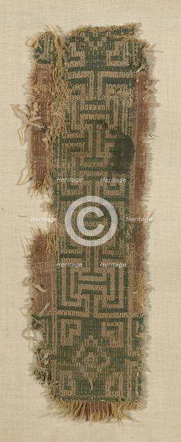 Fragment, Egypt, Roman period (30 B.C.- 641 A.D.), 4th century. Creator: Unknown.