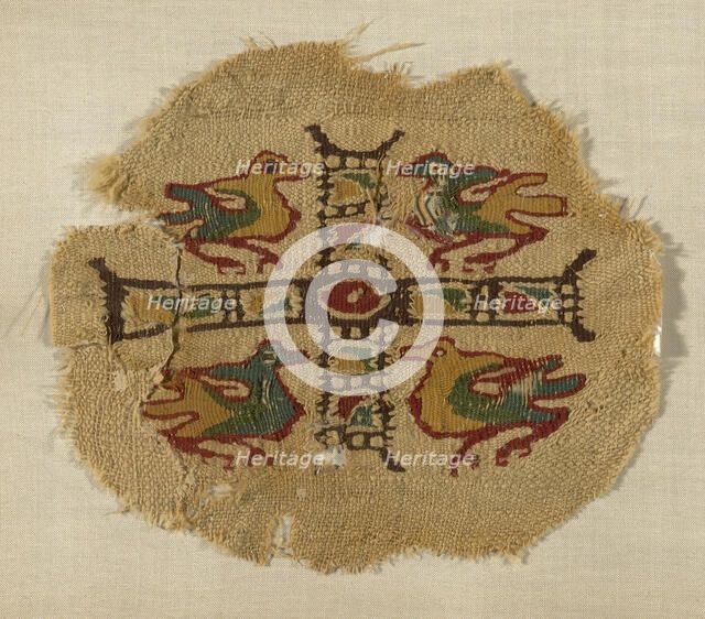 Fragment, Egypt, Roman period (30 B.C.-641 A.D.), 3rd/5th century. Creator: Unknown.