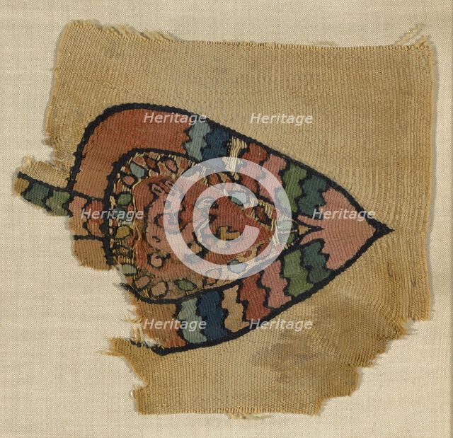 Fragment, Egypt, Roman period (30 B.C.- 641 A.D.)/Arab period (641-969), 7th century. Creator: Unknown.