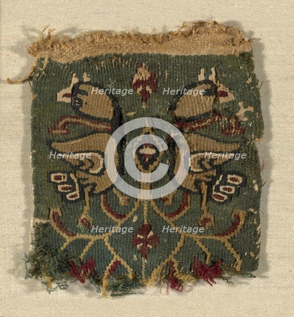 Fragment, Egypt, Roman period (30 B.C.- 641 A.D.)/Arab period (641-969), 7th/8th century. Creator: Unknown.