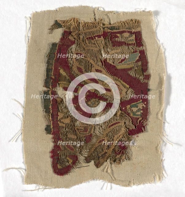 Fragment, Egypt, Roman period (30 B.C.- 641 A.D.)/Arab period (641-969), 4th/8th century. Creator: Unknown.