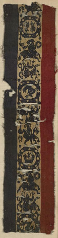 Fragment, Egypt, Roman period (30 B.C.- 641 A.D.)/Arab period (641-969), 6th/7th century. Creator: Unknown