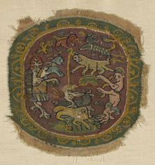 Fragment, Egypt, Roman period (30 B.C.-641 A.D.)/Arab period (641-969), 6th/8th century. Creator: Unknown