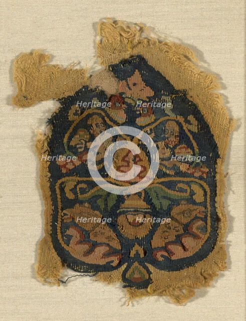 Fragment, Egypt, Roman period (30 B.C.- 641 A.D.)/Arab period (641-969), 6th/8th century. Creator: Unknown.