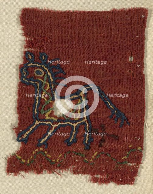 Fragment, Egypt, Roman period (30 B.C.- 641 A.D.)/Arab period (641-969), 6th/8th century. Creator: Unknown.