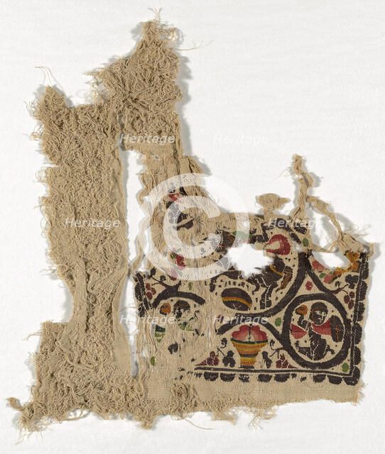 Fragment, Egypt, Roman period (30 B.C.- 641 A.D.)/Arab period (641-969)/Fatimid period (969... Creator: Unknown.