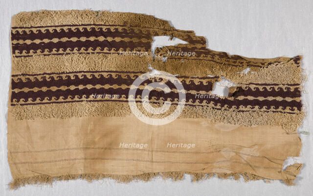 Fragment, Egypt, Roman period (30 B.C.- 641 A.D.)/Arab period (641-969)/Fatimid period (969... Creator: Unknown.