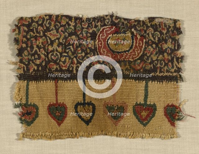 Fragment, Egypt, Roman period (30B.C.-641 A.D.)/ Sassanid period (621-629 A.D.)/ Arab period... Creator: Unknown.