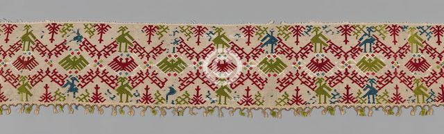 Fragment (For a Bed Curtain), Cyclades, 17th century. Creator: Unknown.