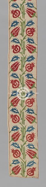 Fragment (For a Bed Curtain), Greece, 17th century. Creator: Unknown.