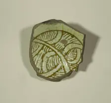 Fragment from the Base of a Bowl, 13th-14th century. Creator: Unknown