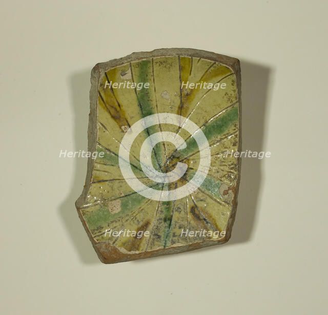 Fragment from the Base of a Bowl, 13th-14th century. Creator: Unknown.
