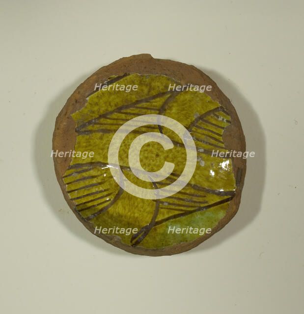 Fragment from the Base of a Bowl, 13th-14th century. Creator: Unknown.