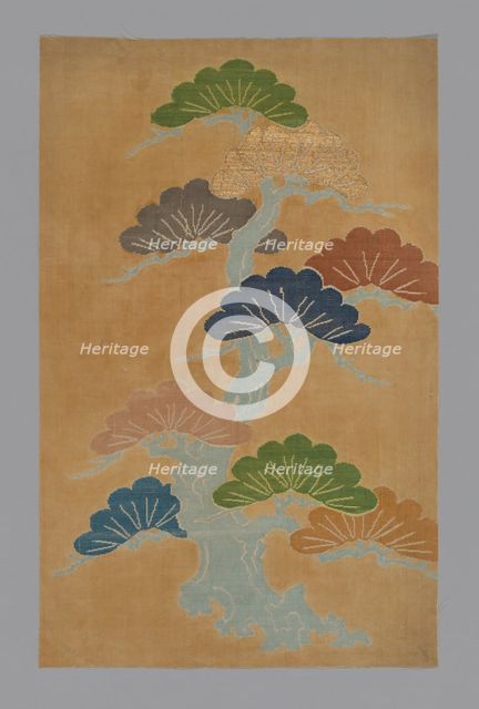 Fragment (From a Noh Costume), Japan, Edo period (1615-1868), 17th century. Creator: Unknown.