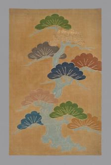 Fragment (From a Noh Costume), Japan, Edo period (1615-1868), 17th century. Creator: Unknown