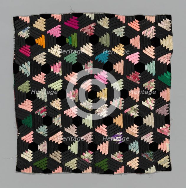 Fragment (from a Bedcover), United States, 1880s. Creator: Unknown.