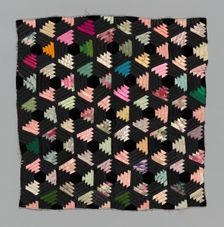 Fragment (from a Bedcover), United States, 1880s. Creator: Unknown