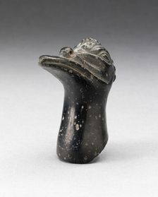 Fragment from a Blackware Vessel in the Form of a Crested Bird Head, A.D. 1000/1400. Creator: Unknown