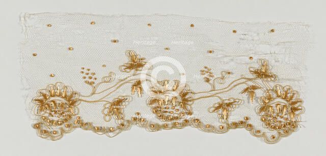 Fragment (from a border), France, c. 1860. Creator: Unknown.
