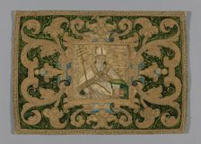 Fragment (From a Chasuble), Spain, 17th century. Creator: Unknown