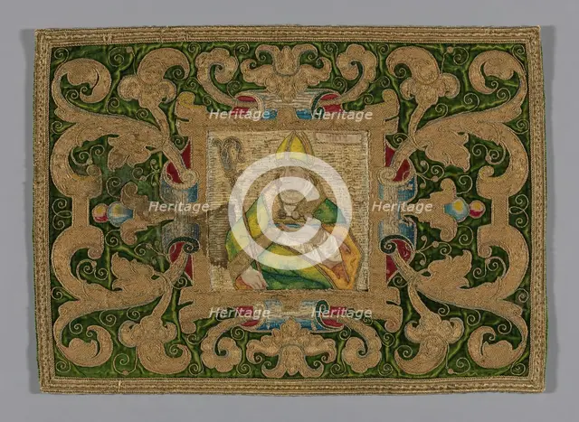 Fragment (From a Chasuble), Spain, 17th century. Creator: Unknown.