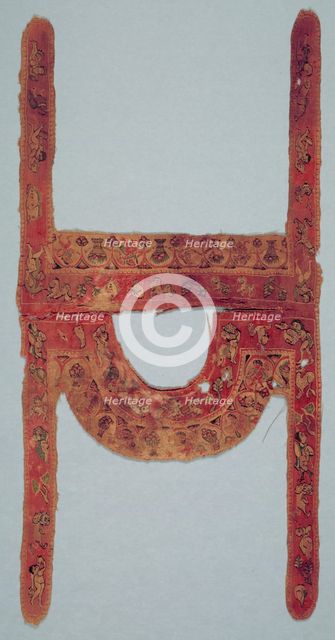 Fragment from a Child's Tunic: Neck Opening, 600s - 700s. Creator: Unknown.