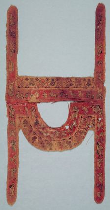 Fragment from a Child's Tunic: Neck Opening, 600s - 700s. Creator: Unknown
