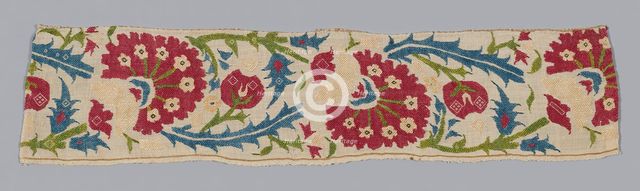 Fragment from a cover or wall hanging, Turkey, 1600-1750. Creator: Unknown.