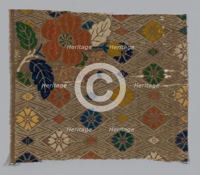 Fragment (From a Karaori), Japan, Edo period (1615-1868), 17th century. Creator: Unknown.