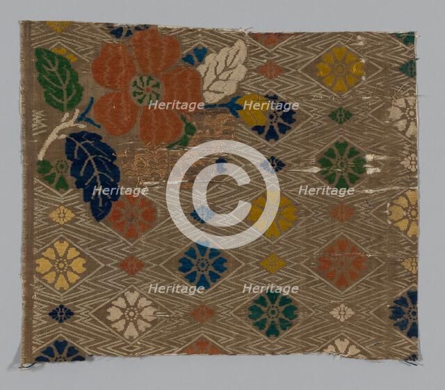 Fragment (From a Karaori), Japan, Edo period (1615-1868), 17th century. Creator: Unknown.