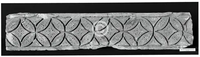 Fragment from a Post or Lintel with Leaves Branching from a Running Vine, Egypt, 6th-7th cent. Creator: Unknown.